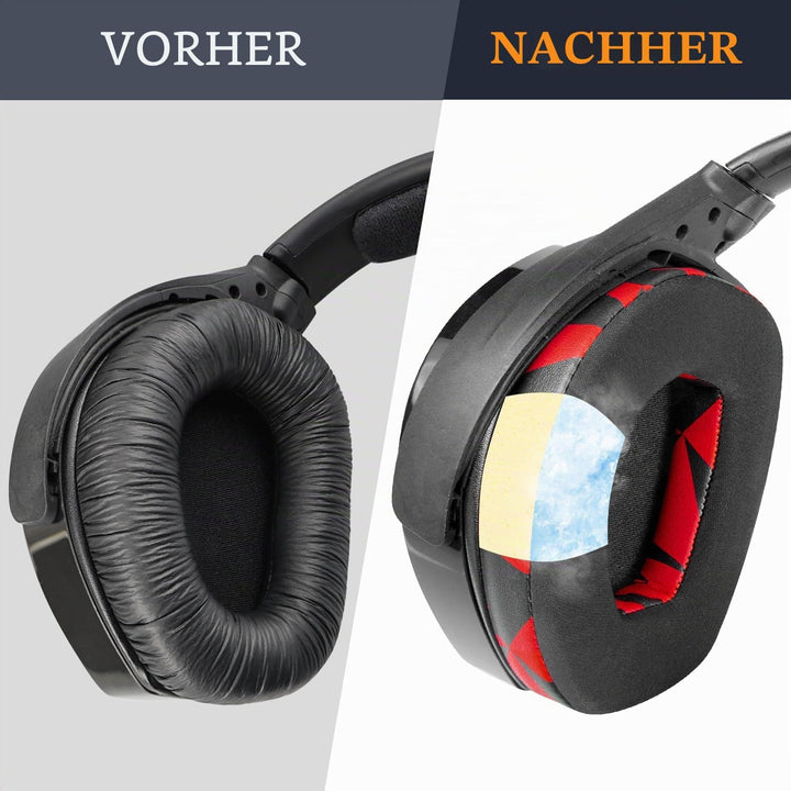 SOULWIT Kühlgel Ersatz Ohrpolster für Sennheiser RS165/RS175/RS185/RS195 (RS 165 175 185 195 RF), Er