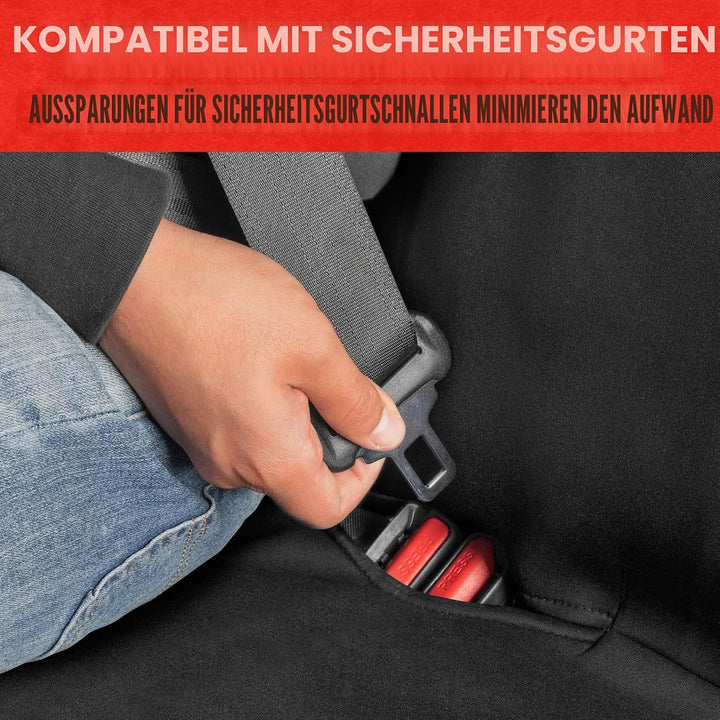 BDK Motor Trend AquaShield Autositzbezug für Rückbank, wasserdicht, Neopren, gepolstert, Schwarz, id