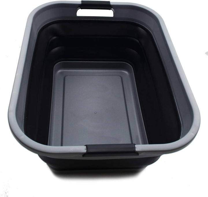 SAMMART 41L (2.5 Gallons) Collapsible Plastic Laundry Basket - Foldable Pop Up Storage Container/Org