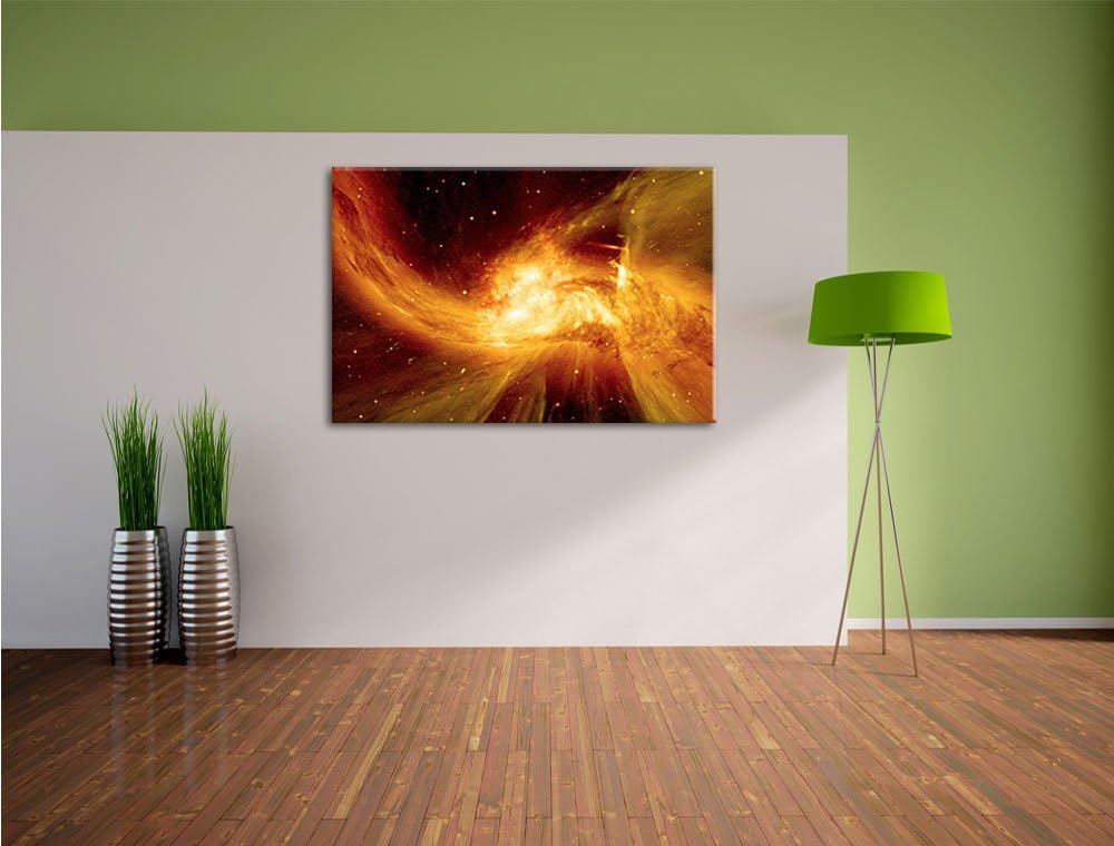 Pixxprint Sternenstaub und Gasnebel in Einer fernen Galaxie, Format: 100x70 auf Leinwand, 100x70