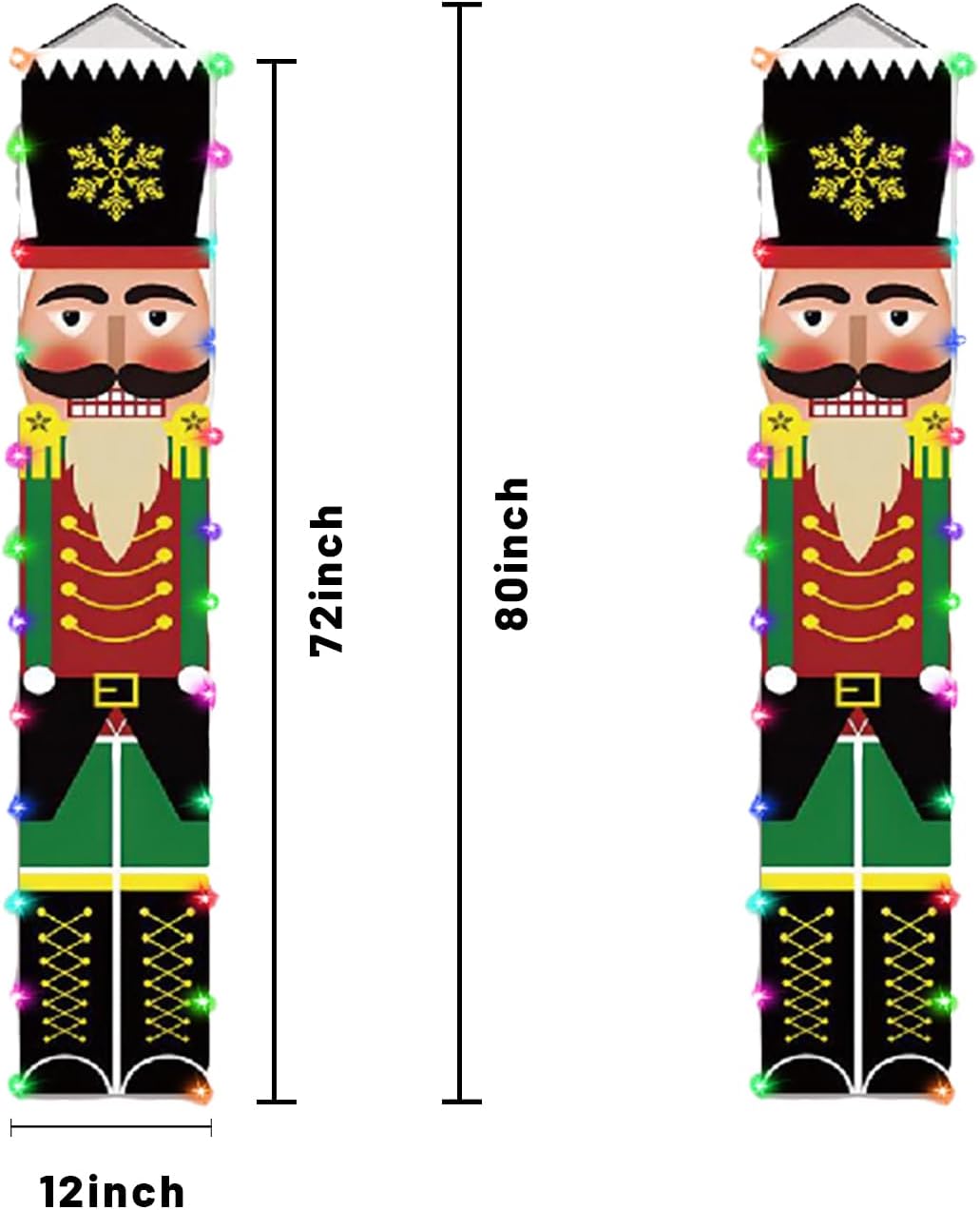 Türschild Weihnachten zum Aufhängen für die Veranda, Weihnachtsbanner mit Nussknacker-Motiv, Modell