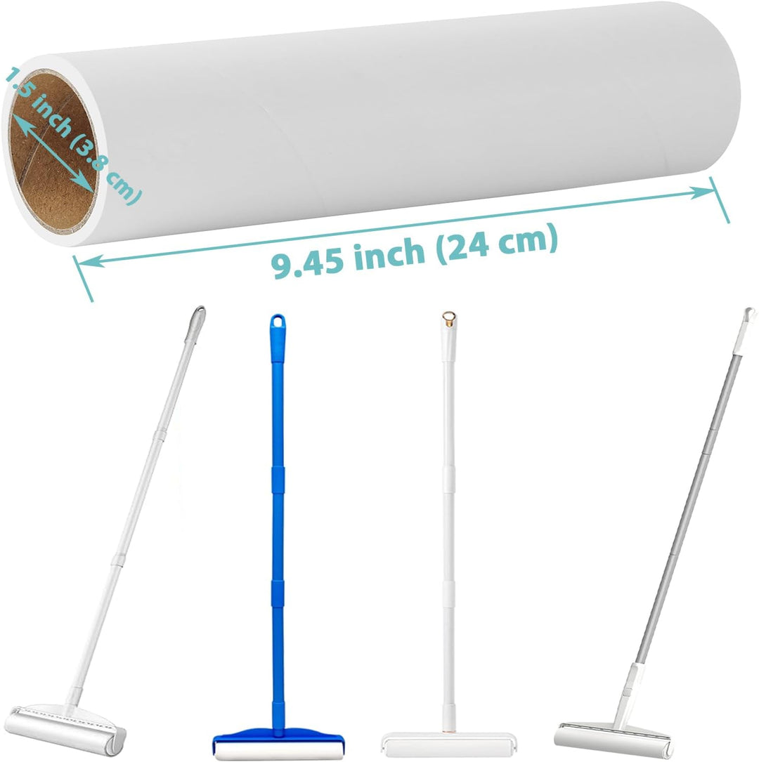 MINGRACE Grosse Fusselrolle, 23,9 cm, 10 Rollen, extra klebend, insgesamt 600 Blatt, kompatibel mit