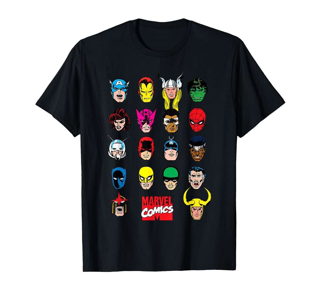 Womens Marvel Hero Portrait Bingo Graphic T-Shirt Small White