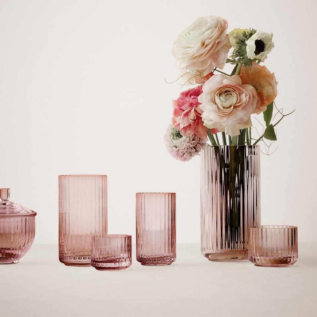 Lyngby Porcelæn Vase H20.5 cm Lyngby aus mundgeblasenem Glas zeitlos, rot H20,5 cm Burgundy, H20,5 c