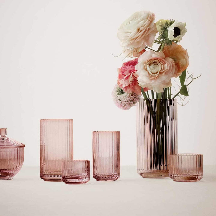 Lyngby Porcelæn Vase H20.5 cm Lyngby aus mundgeblasenem Glas zeitlos, rot H20,5 cm Burgundy, H20,5 c