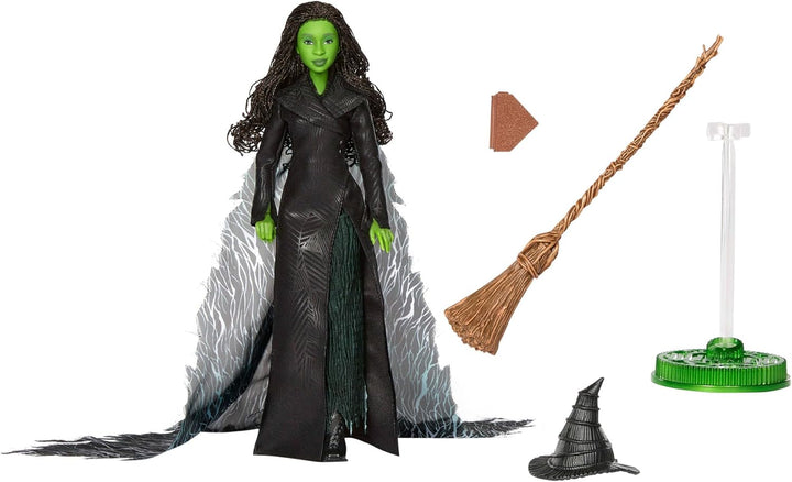 Mattel Wicked: Teil 2 von Universal Pictures Elphaba Deluxe-Modepuppe mit abnehmbarem Outfit und 4 A