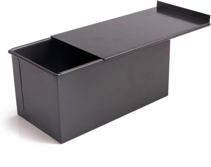 CANDeal Für 450g Teig Toast Brot Backform Gebäck Kuchen Brotbackform Mold Backform Mit Deckel(Schwar