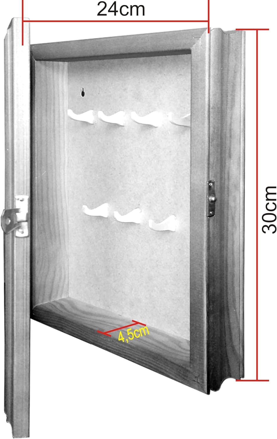 Schlüsselkasten aus Holz Hängeschrank mit Schlüsselbrett Wandorganizer für Schlüsselaufbewahrung Sch