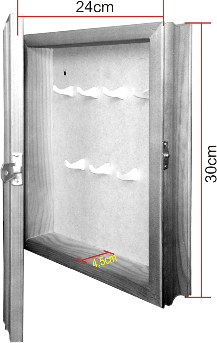Schlüsselkasten aus Holz Hängeschrank mit Schlüsselbrett Wandorganizer für Schlüsselaufbewahrung Sch