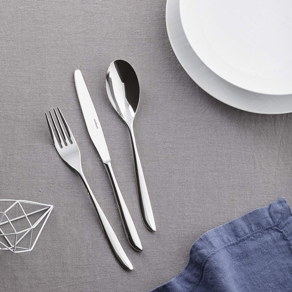 Sambonet Leaf Besteck, Edelstahl, Grau, Set 6 personen-24 teilig, 24 Set 6 personen - 24 teilig, Set