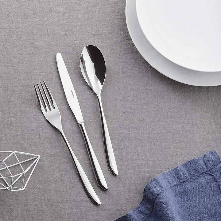 Sambonet Leaf Besteck, Edelstahl, Grau, Set 6 personen-24 teilig, 24 Set 6 personen - 24 teilig, Set
