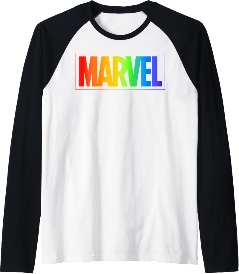 Marvel Rainbow Gradient Logo Raglan