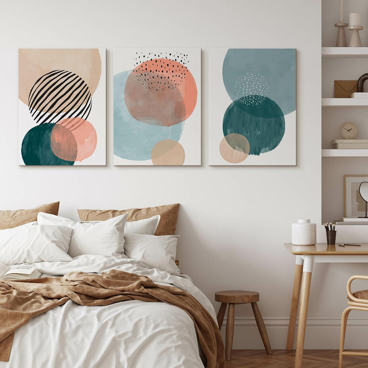 Muralo - Wandbilder Set - Leinwand Bilder Set Aufhängefertig - Bilder für Wohnzimmer Schlafzimmer -