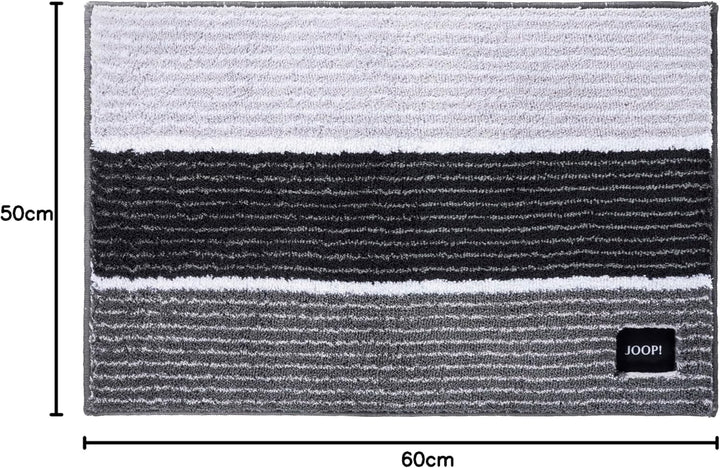 Joop! Badteppiche Lines 286 anthrazit - 069 50x60 cm 50x60 cm Anthrazit, 50x60 cm Anthrazit