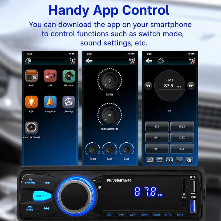 5060BT MP3-Player fürs Auto Autoradio Bluetooth Stereo mit 2 USB-Anschluss/FM/TF/MP3 Player Fernbedi