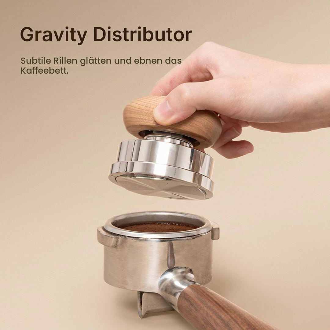 TIMEMORE Espresso Tamper-Set 58,4 mm mit WDT-Werkzeug, selbstnivellierendem Tamper und Gravity-Distr