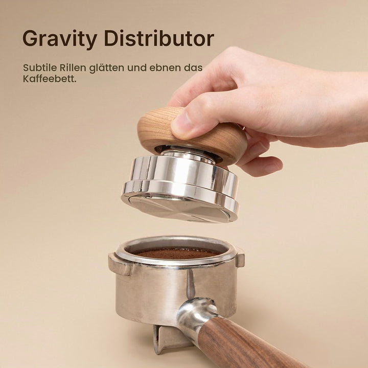 TIMEMORE Espresso Tamper-Set 58,4 mm mit WDT-Werkzeug, selbstnivellierendem Tamper und Gravity-Distr