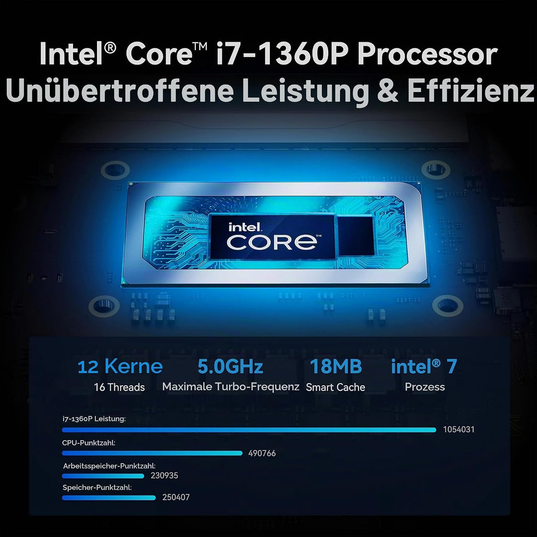 khadas Mind Mini PC, Intel Core i7-1360P 5.0GHz Mini Portable Computer with 5.55Wh Standby Battery,