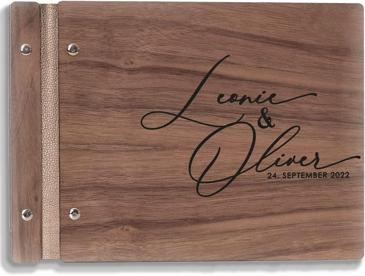 Hochzeitideal – Personalisierbares Gästebuch Hochzeit Tommi E13 mit 40 Seiten I Hochzeit Gästebuch a