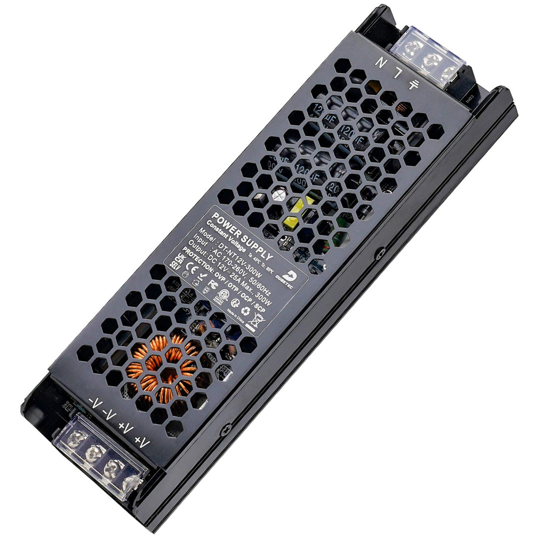 DUSKTEC LED Netzteil 300W 12V LED Trafo 25A, IP20 LED Transformator AC 220/230V auf DC 12 Volt Treib