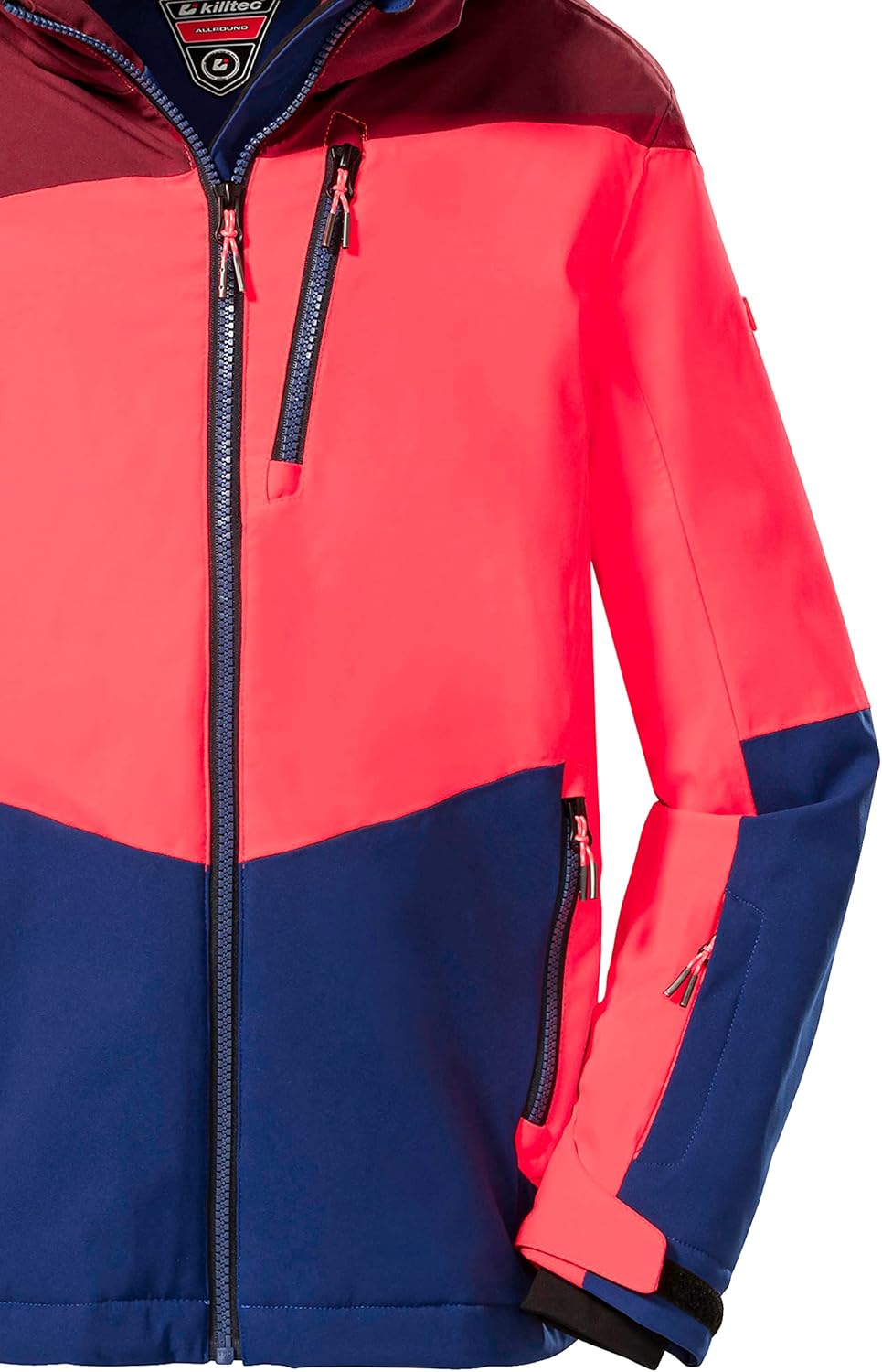 Killtec Jungen Ksw 161 Bys Ski Jckt Skijacke/Funktionsjacke mit Kapuze und Schneefang 140 burgund, 1