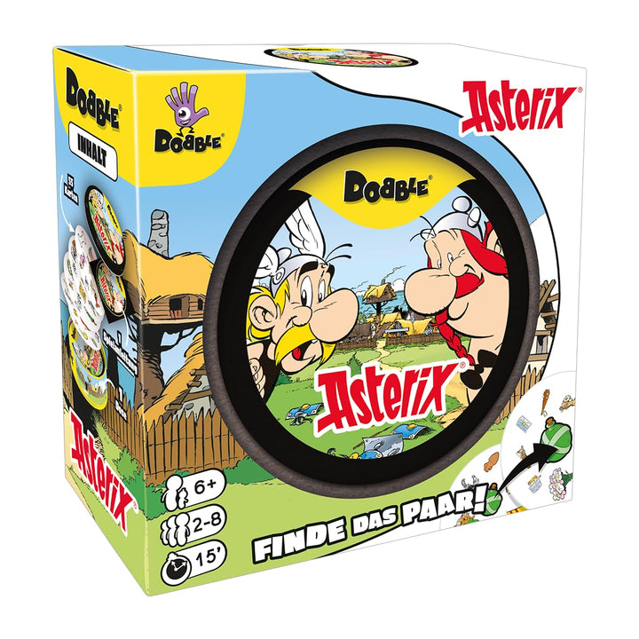 Asmodee, Dobble Asterix, DE-Version, Familienspiel für 2-8 Spieler ab 6 Jahren, Schnelles Reaktionss