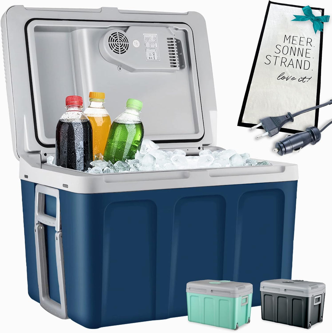 TOM 2in1 XXL Kühlbox 40l mit Kühl- und Heizfunktion – elektrische Coolbox mit Rollen – 230V & 12V St