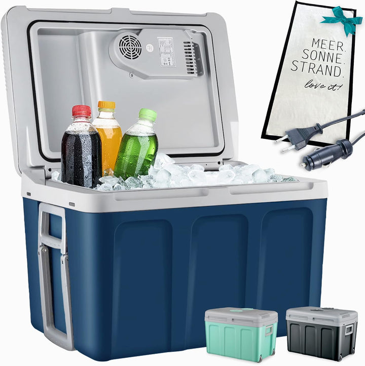 TOM 2in1 XXL Kühlbox 40l mit Kühl- und Heizfunktion – elektrische Coolbox mit Rollen – 230V & 12V St