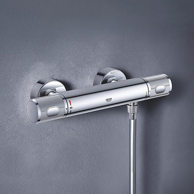 GROHE Precision Feel - Thermostat- Brausearmatur (wassersparend, mit Rändelstruktur, Verbrühschutz,