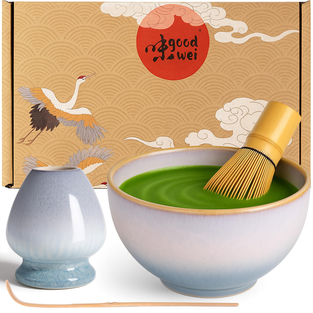 Goodwei Japanisches Matcha Komplett-Set mit hochwertiger Teeschale (Moya, 80) Moya 80, Moya 80