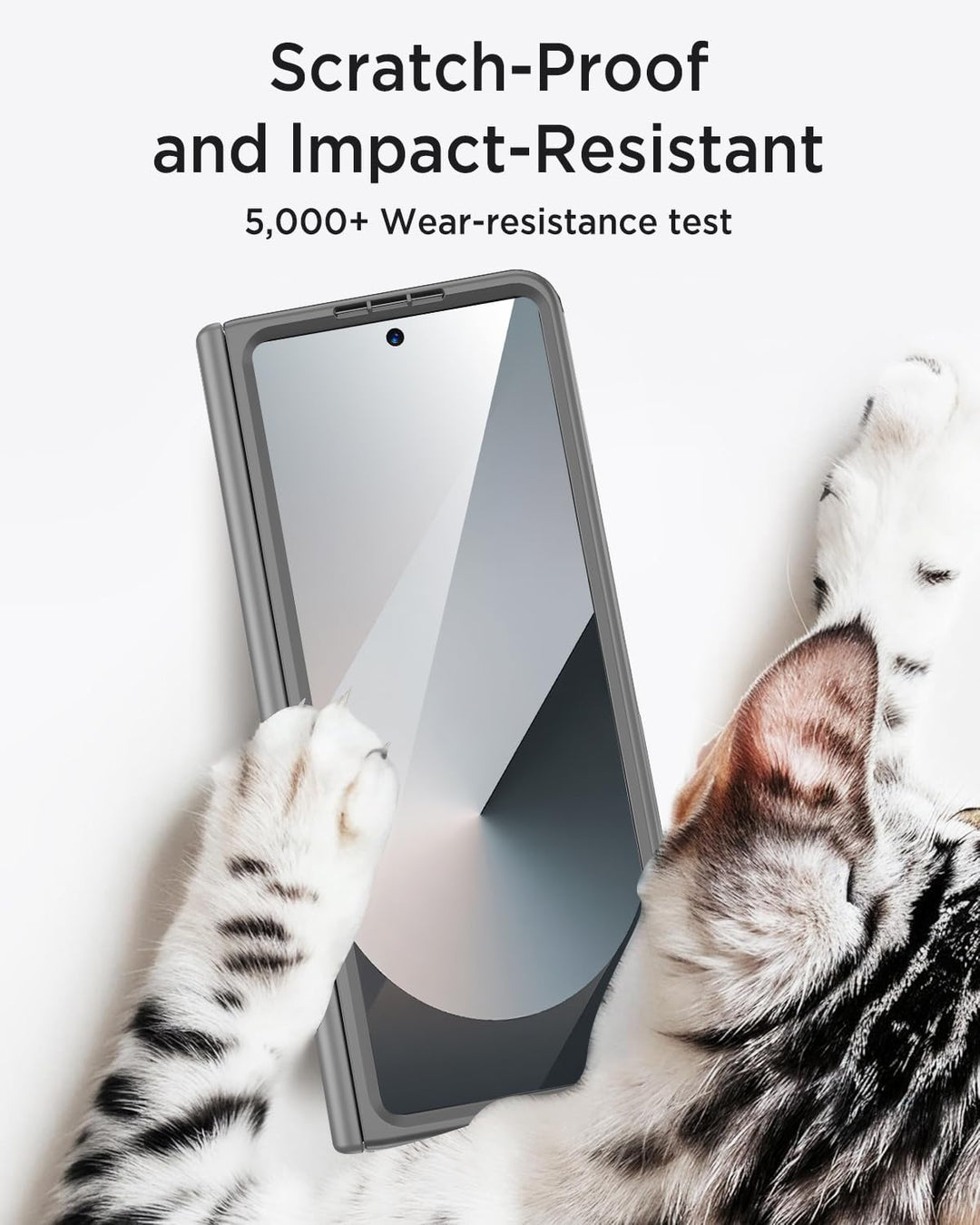 Miimall Kompatibel mit Samsung Galaxy Z Fold 7 Magnetisch Hülle, Anti-SPY Displayschutz & Scharniers
