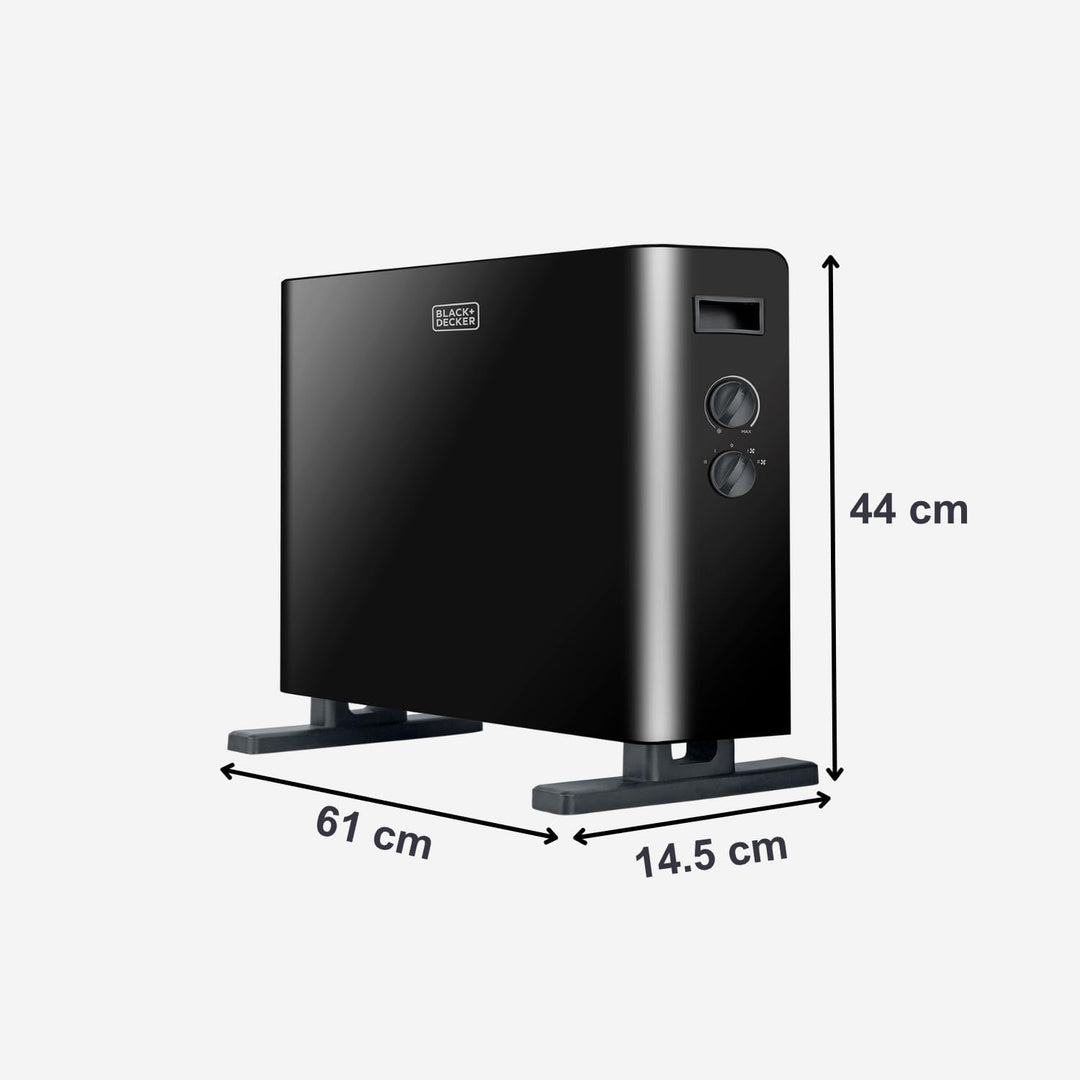BLACK+DECKER BXCSH2000E Konvektor-Heizung, edles Design, 240 V, 2 Heizleistungen, wahlweise 2000 W o