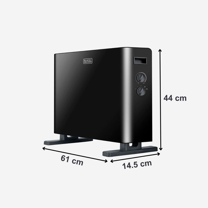 BLACK+DECKER BXCSH2000E Konvektor-Heizung, edles Design, 240 V, 2 Heizleistungen, wahlweise 2000 W o