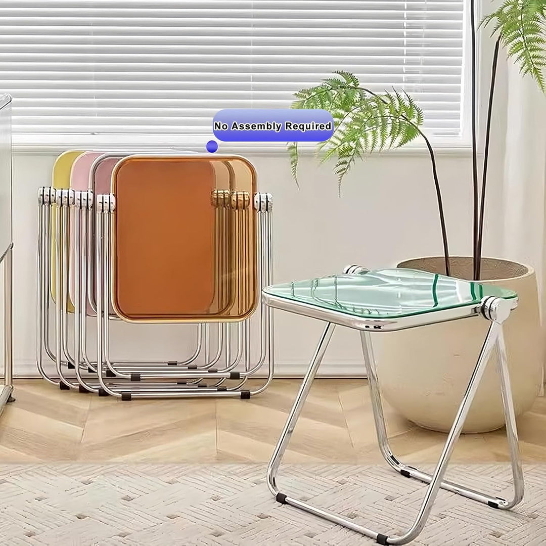 Klapptisch transparentes Acryl Beistelltisch Kleiner Computertisch Picknicktische for Zuhause, Büro,