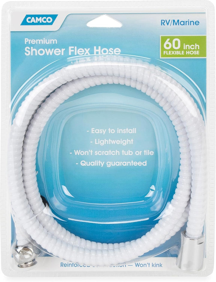Camco 43717 rv-Showers Weiss 153 cm langer, flexibler Duschschlauch, Weiss 153 cm langer, flexibler