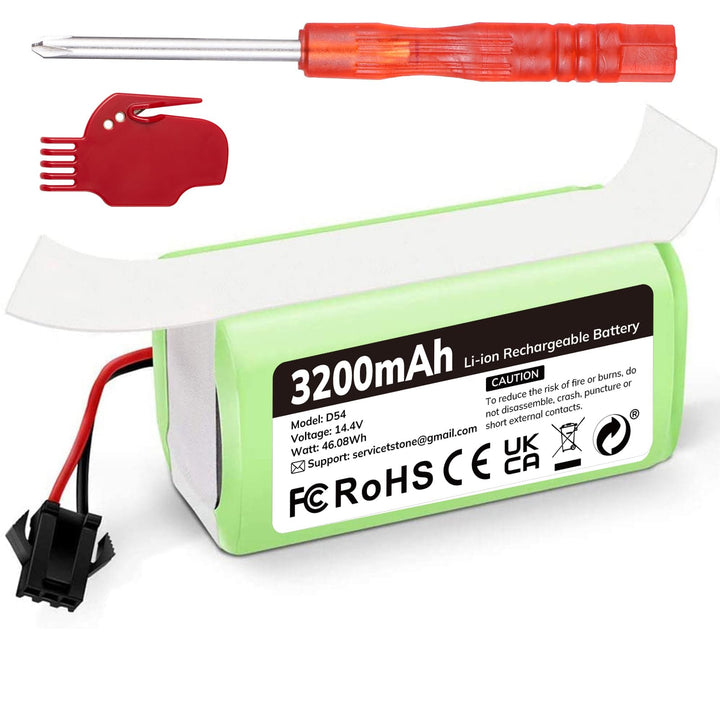 14.4V 3200mAh Ersatzakku für eufy RoboVac G10 G20 G30 G35 G40 Hybrid, Kompatibel mit RoboVac 11 11S