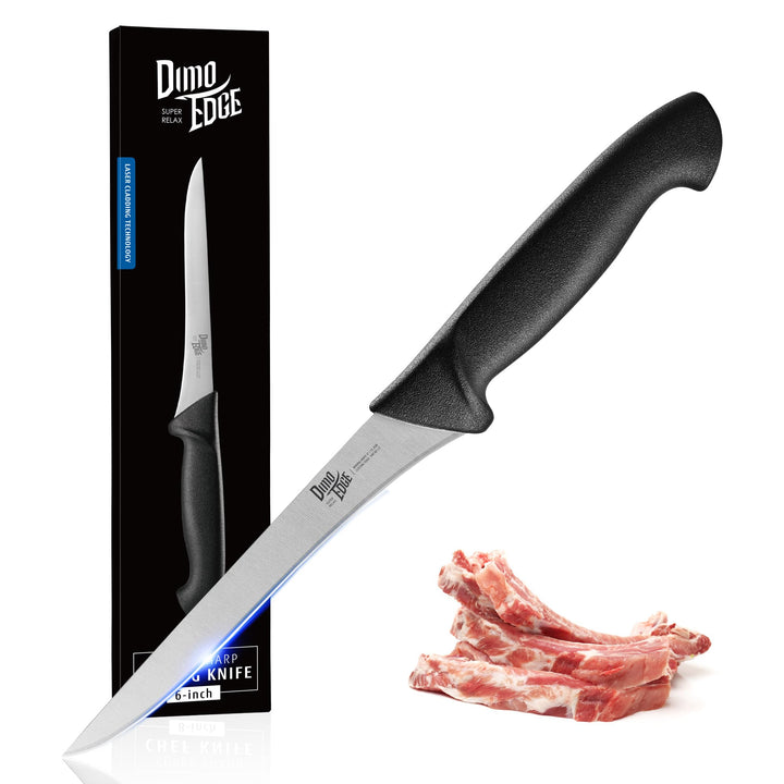 dimoedge Profi Kochmesser Fleischermesser, Metzgermesser Premium Edelstahl mit Klinge 20 cm, Scharfe