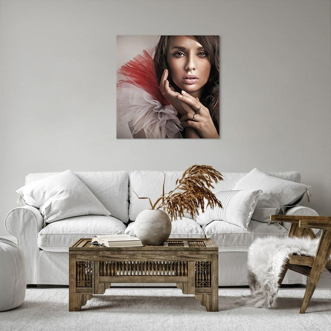 Bilder auf Leinwand Schönheit kleid mode modell Leinwandbild 60x60cm Wandbilder Dekoration Wohnzimme