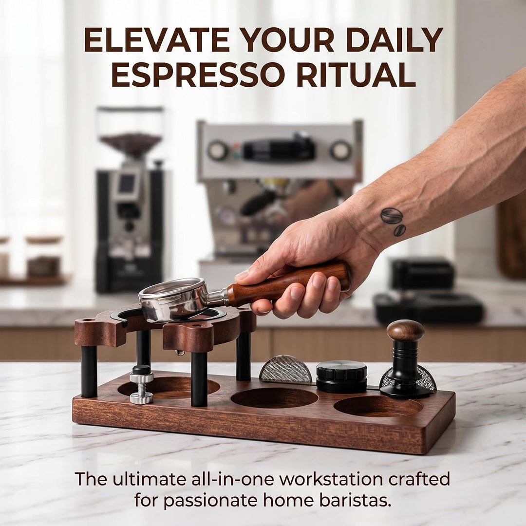 Espresso Tamperstation, Espresso Zubehör Organizer Multifunktionale Tamperstation für Barista Kaffee