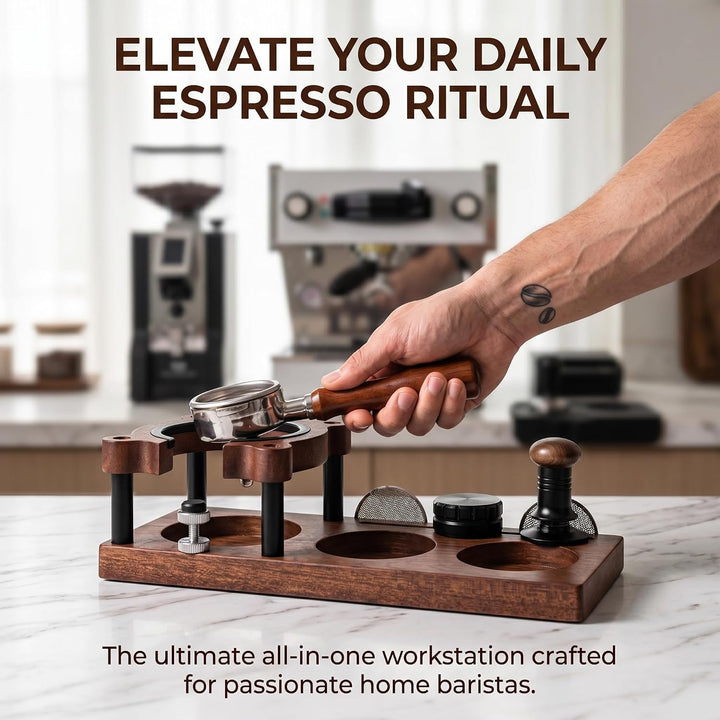 Espresso Tamperstation, Espresso Zubehör Organizer Multifunktionale Tamperstation für Barista Kaffee