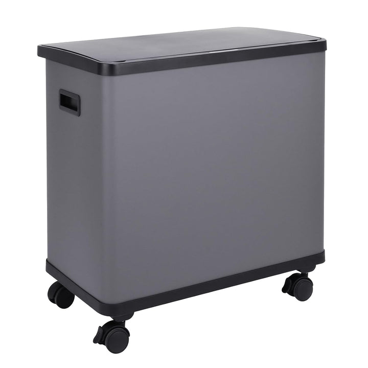 SVITA SR3X18 54L Sensor-Mülleimer 3 Fächer Mülltrennsystem Abfalleimer Stahl Grau SR3X18 (54L) Grau,