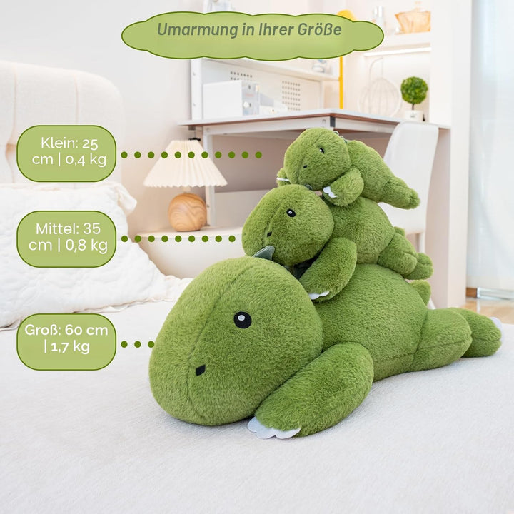 SQEQE Gewichtetes Dinosaurier Kuscheltier, Weiches Dino Plüschtier Kuscheltierkissen mit Gewicht, Cu