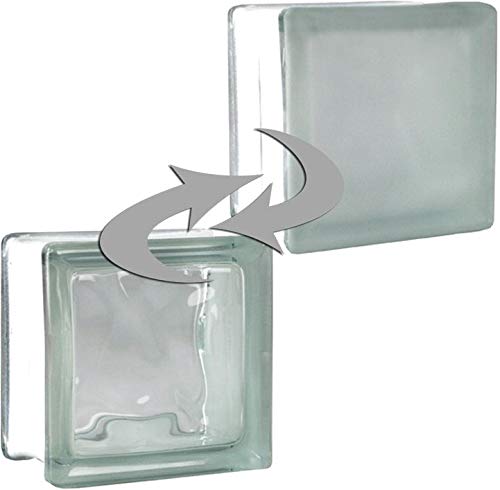 Fuchs Design 5 Stück Glassteine Wolke Klar 1-seitig satiniert 11,5x11,5x8 cm, 1-seitig satiniert 11,