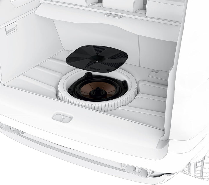 ETON Res 12 – Flacher Reserverad Aktiv Subwoofer, aktive Bassbox bestückt mit 30 cm / 12“ Woofer und