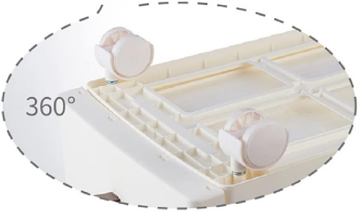 BAKAJI Schubladenbox mit Rollen, 6 flachen Schubladen, Griffe zum Ziehen, Für Schlafzimmer, Schule &amp;