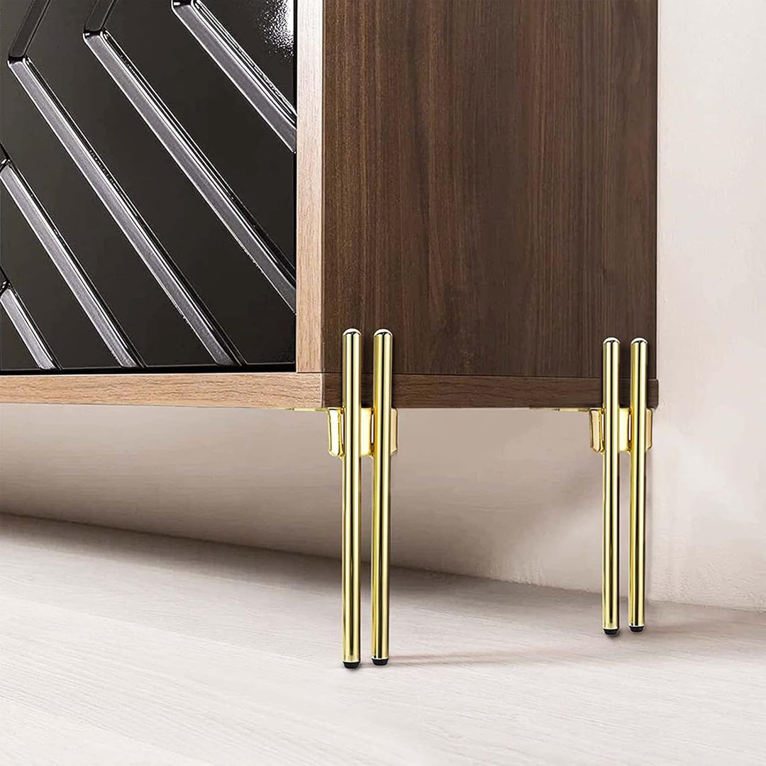 KMERCE Design Möbelfüsse Metall Gold, 4pcs Schrankfüsse 18cm, Kommodenfüsse, Sofa füsse, Füsse für m