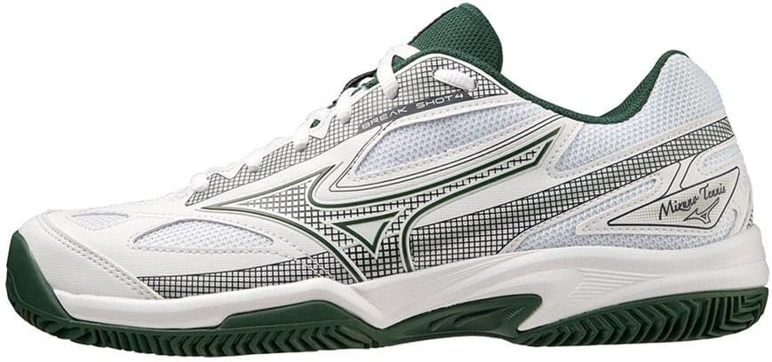 Mizuno Unisex Break Shot 4 Cc Tennisschuh 35.5 EU White Pineneedle Papyrus, 35.5 EU White Pineneedle