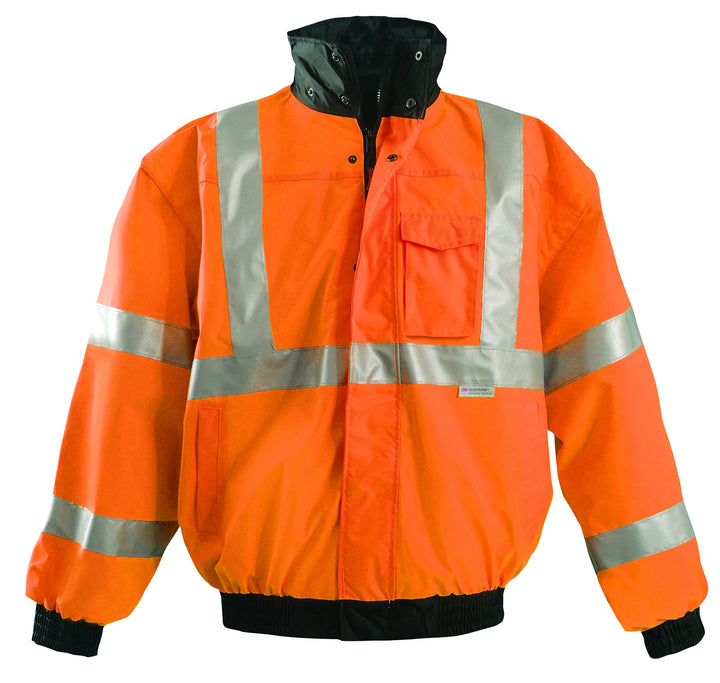 OccuNomix Premium 4-Wege (4-in-1) Bomberjacke, Klasse 3, 100% ANSI Polyester, wasserdicht, Medium, O