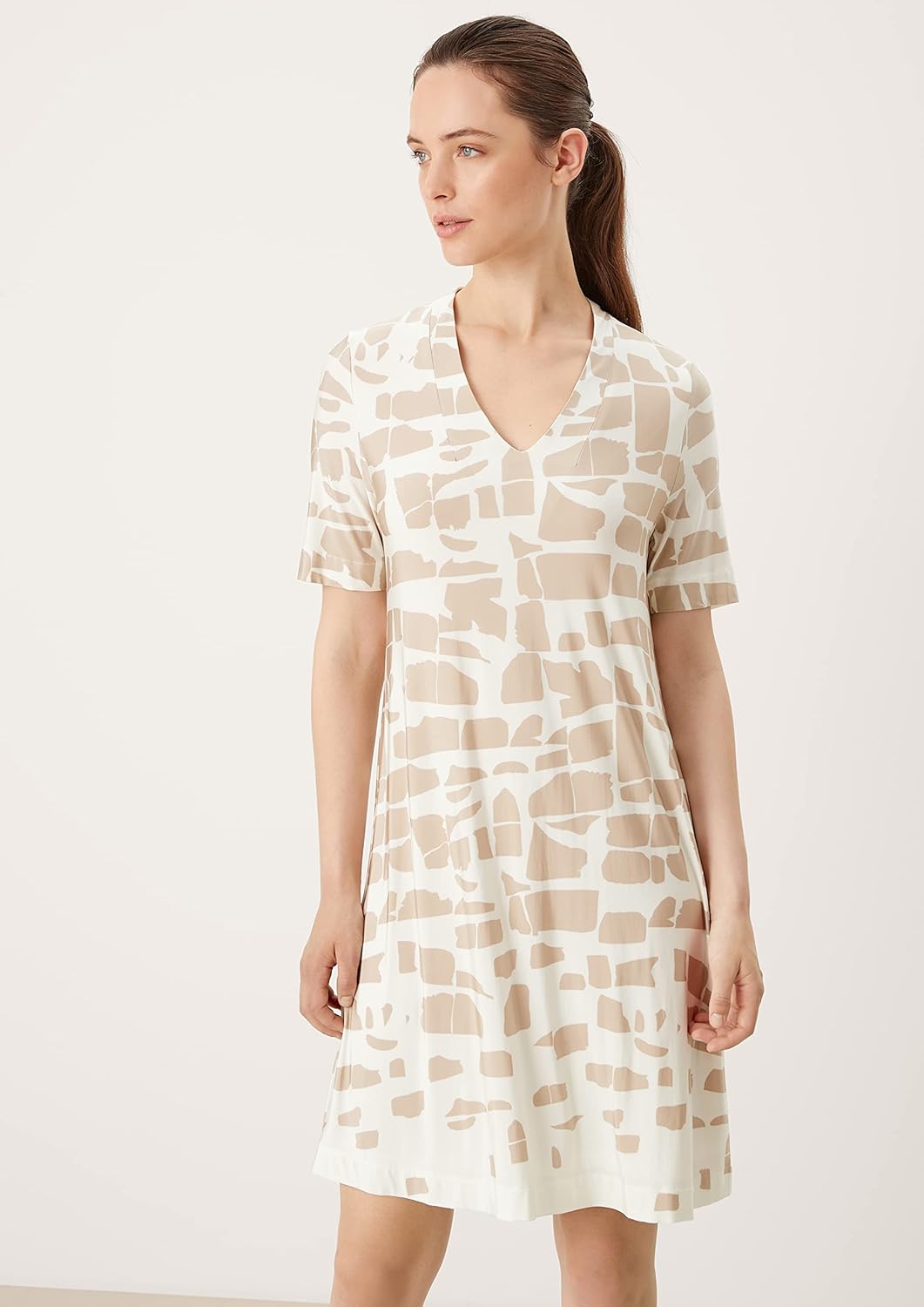 s.Oliver BLACK LABEL Damen Casual Dress Kleid 40 Beige|creme, 40 Beige|creme