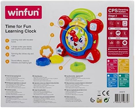 winfun Time for Fun Lernuhr, eine unterhaltsame, interaktive Art, die Zeit zu lesen, bewegliche Zeig